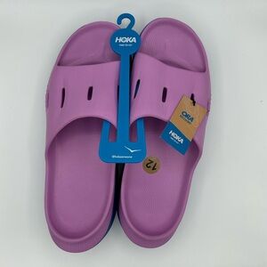 Hoka Ora Recovery Slide Men’s Size 12 Lilac NWT Comfort Sandals running workout